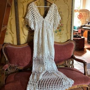 🦋Free People Night Whispers Lace Bohemian Wedding Dress